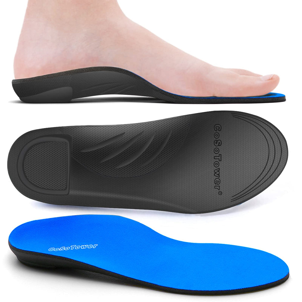 CoSoTower orthotic inserts with rigid arch support for daily comfort.