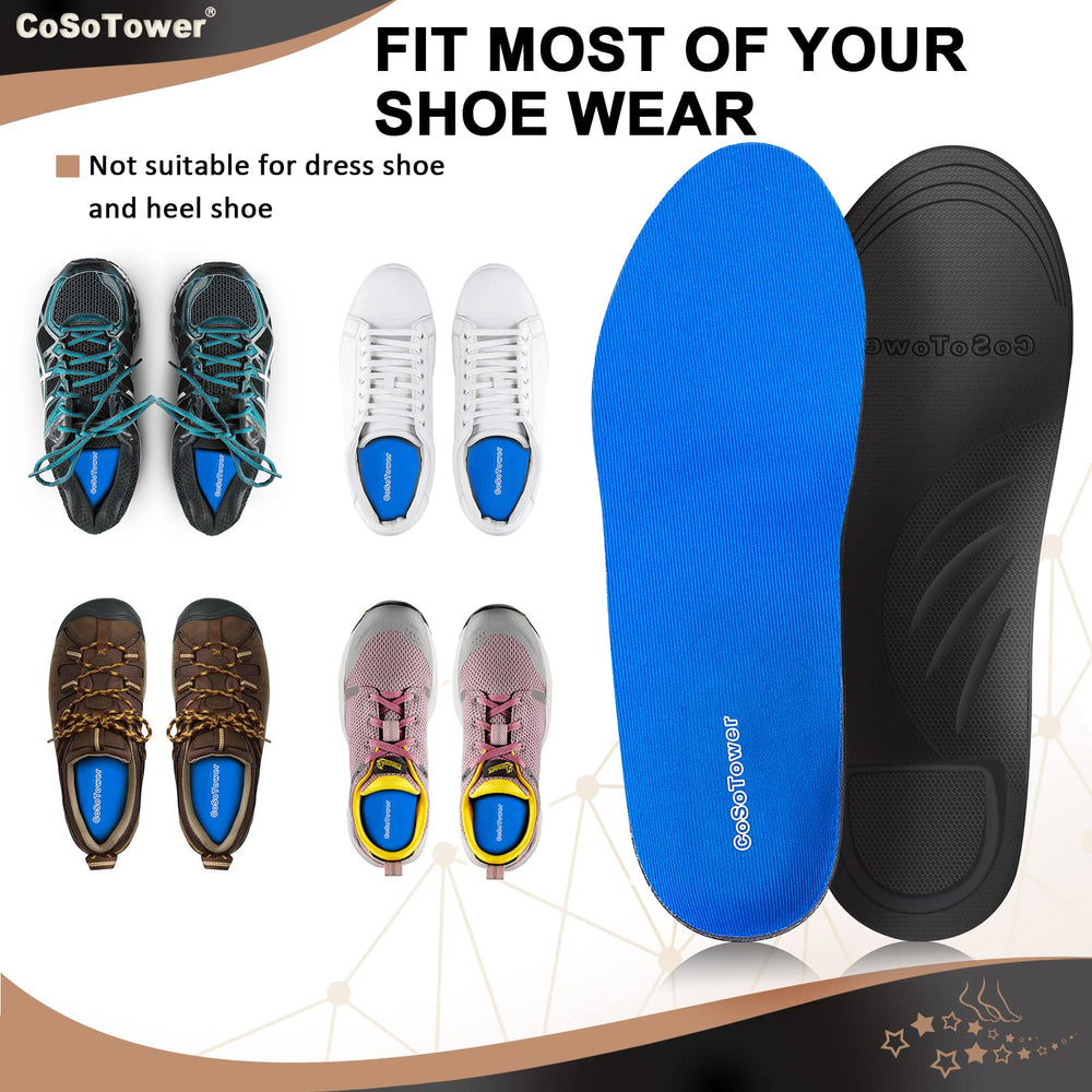 CoSoTower trim to fit insoles can be cut to fit a wide range of shoes.