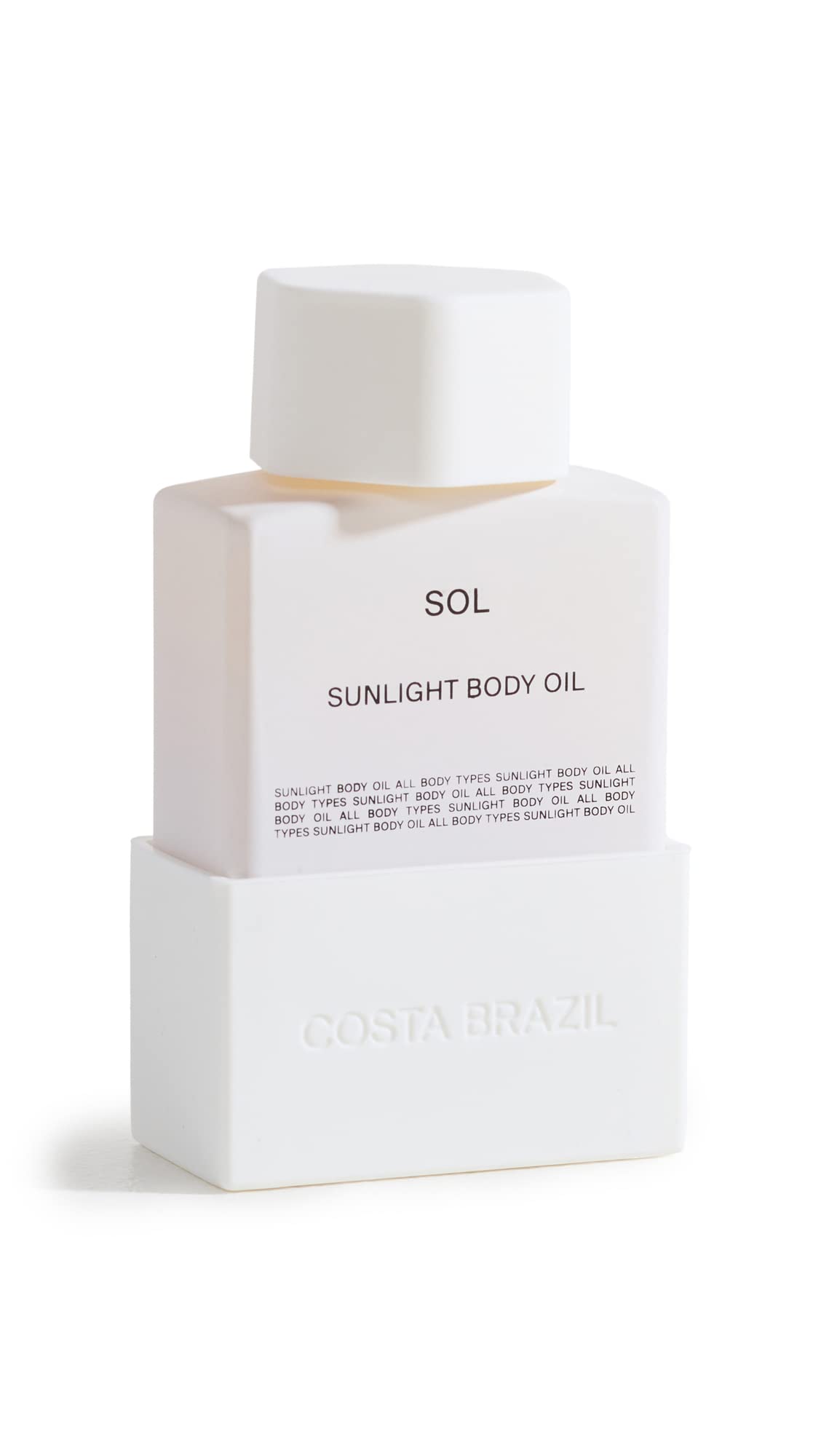 Costa Brazil Women's Sol bottle with pour—hydrating skincare ritual for sun-kissed glow