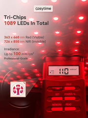 Cosytime red light therapy mat waist targets core areas with adjustable intensity for personalized use.
