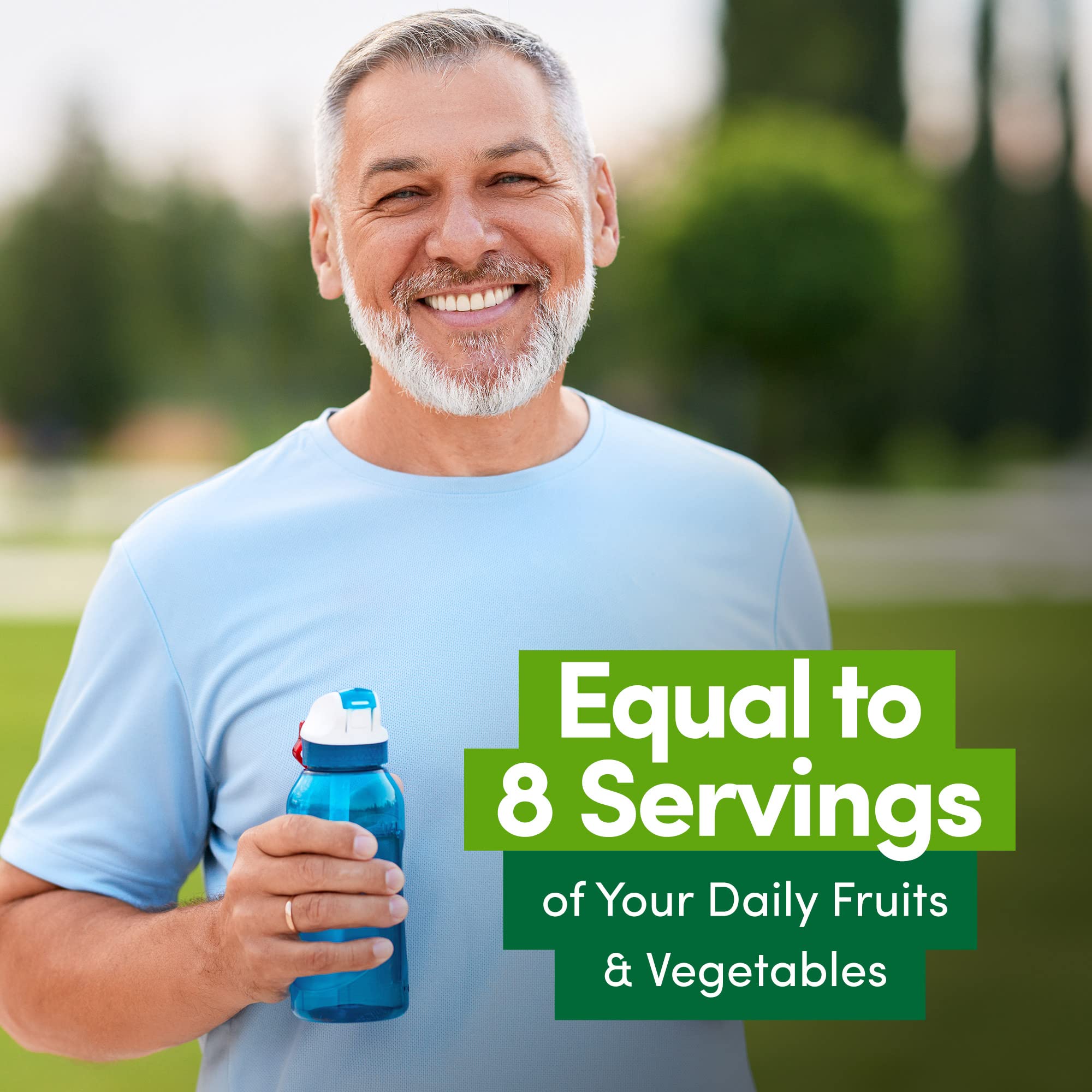Country Farms pack shot highlights 60 servings and 2-pack value for daily nutrition.