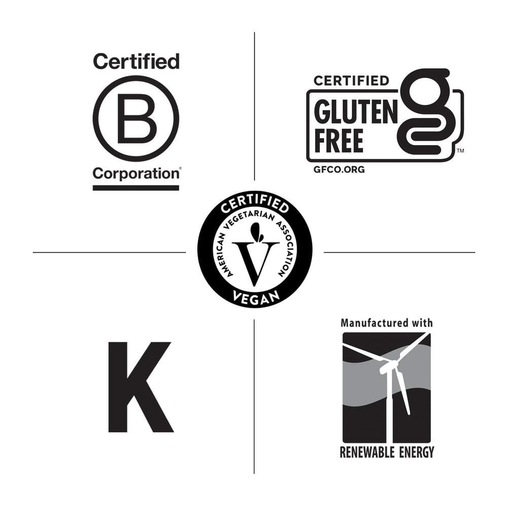 Vegan and kosher icons on Country Life Coenzyme B-Complex packaging.