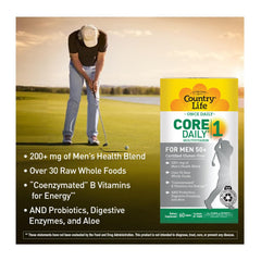 Country Life CORE Daily-1 with probiotics and enzymes supports digestive comfort.