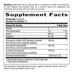 Country Life glucosamine chondroitin non-GMO badge emphasizes product integrity.