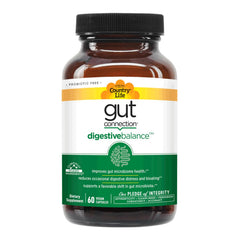 Country Life Gut Connection certification stamps gluten-free vegan non-GMO