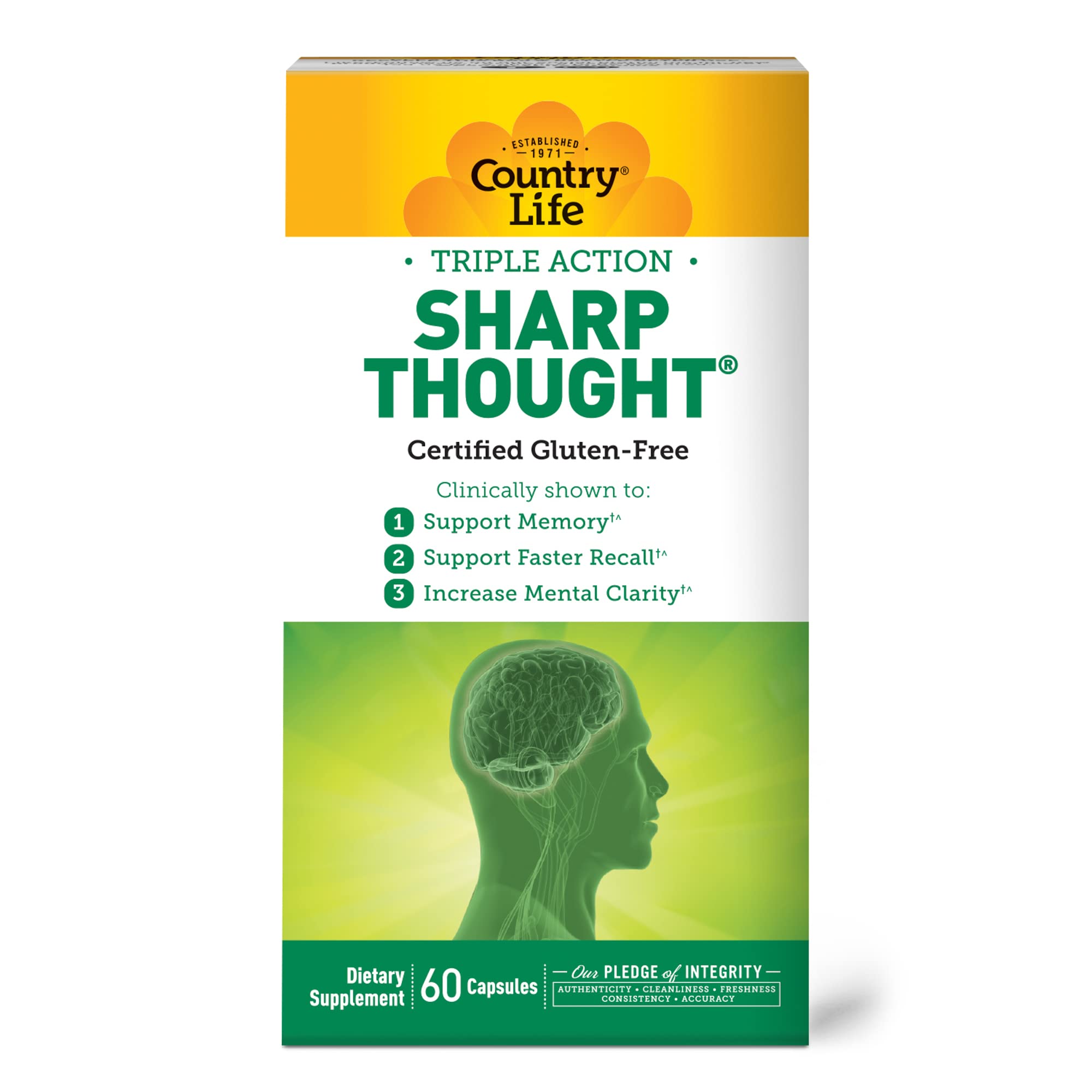 Country Life Sharp Thought sustainability badge reflecting renewable production.