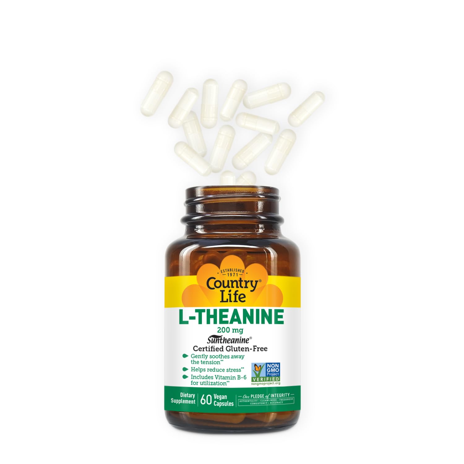 Country Life Suntheanine night-relaxation scene hints at gentle sleep support