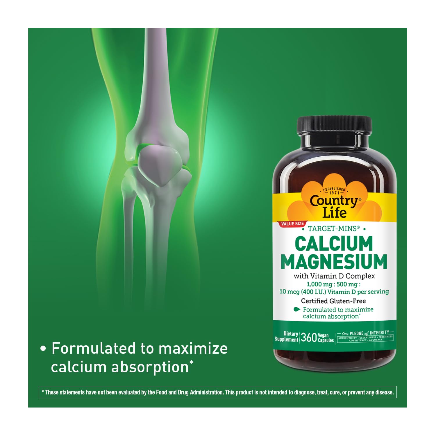 Country Life Target-Mins capsules closeup showing vegan gluten-free formulation