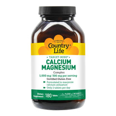 Country Life Target-Mins label back shows calcium to phosphorus balance