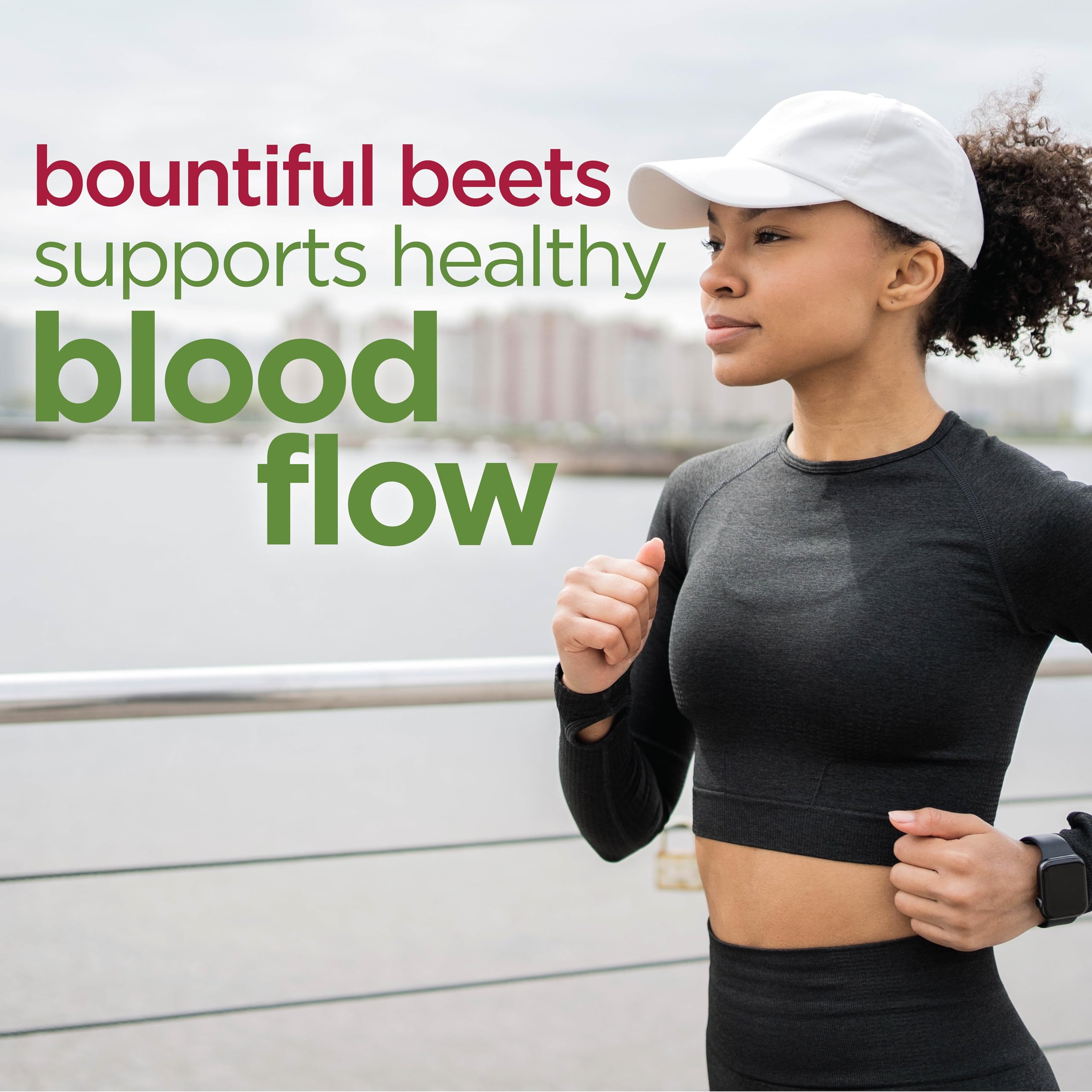 Close-up of Bountiful Beets Gummies for easy daily use.