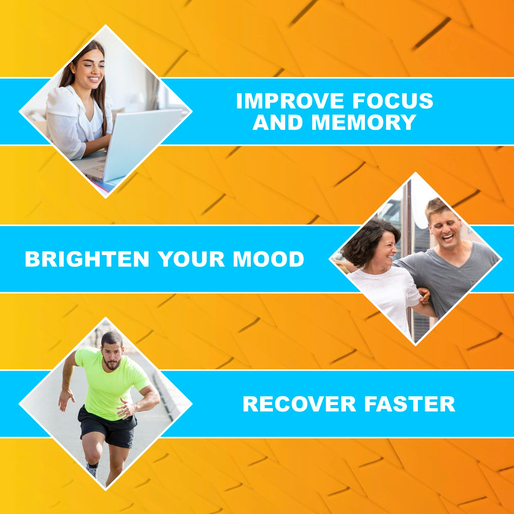 Cover Three Brain Assist orange-slice liquid in a glass ready for daily use
