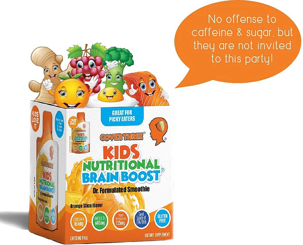 Cover Three Focus and emotional support for kids, supports balanced mood.