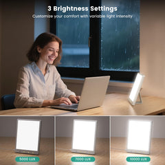 COVO light therapy lamp control panel with easy touch controls.