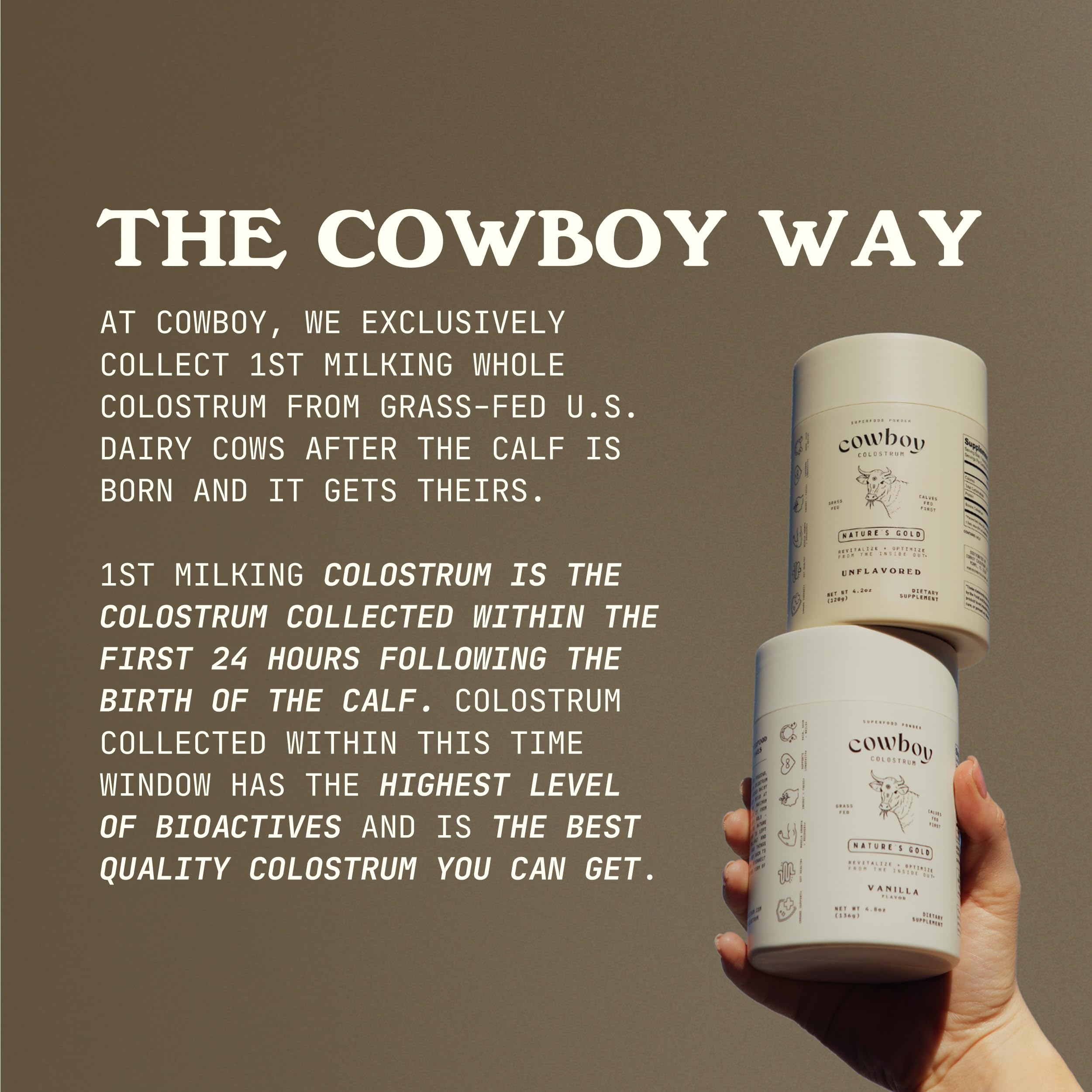 Colostrum powder dissolves quickly in water for a smooth drink.