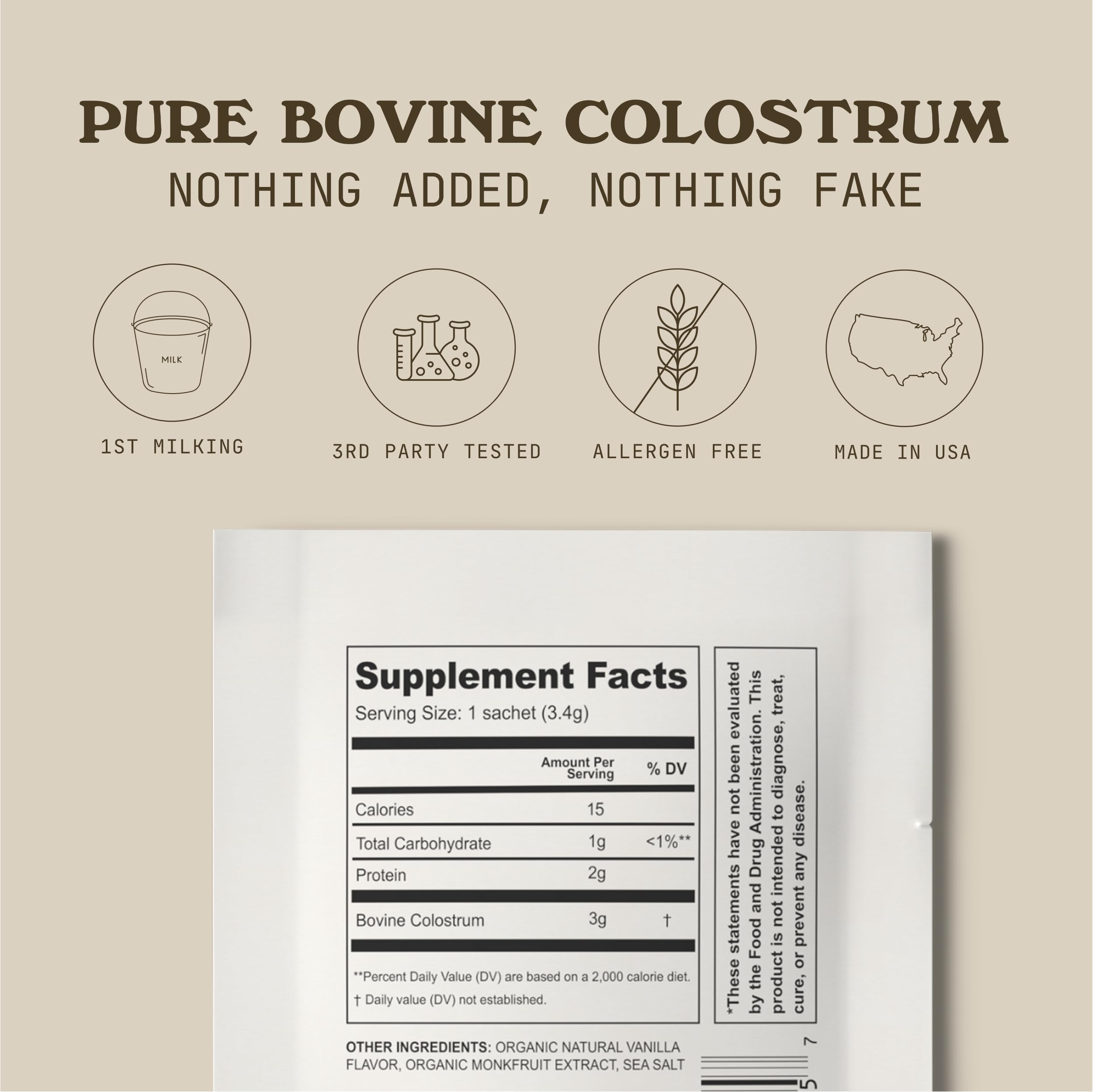 Cowboy Colostrum travel pack single-serving packet designed for on-the-go nutrition