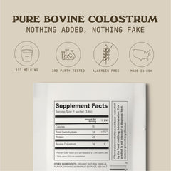 Cowboy Colostrum travel pack single-serving packet designed for on-the-go nutrition