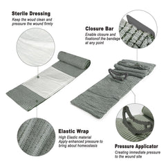 Cozii bandage with closure bar applicator demonstrated for single-handed use