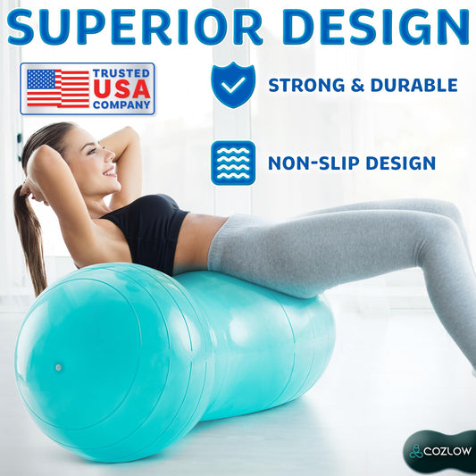 COZLOW peanut ball black side view aiding posture and deep tissue stretching