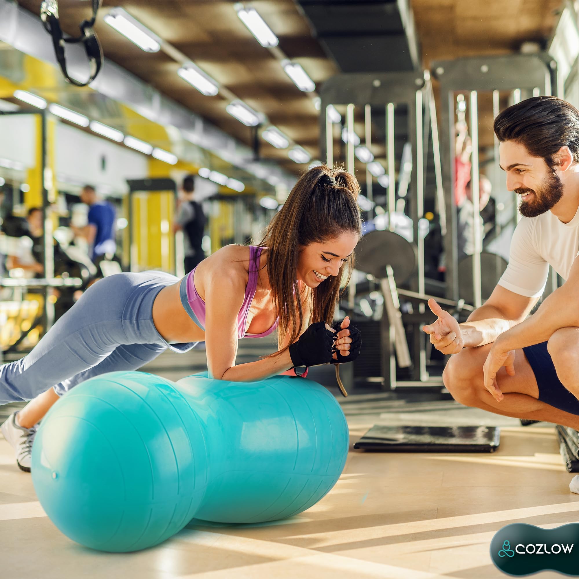 COZLOW pregnancy exercises with the peanut ball for comfortable mobility