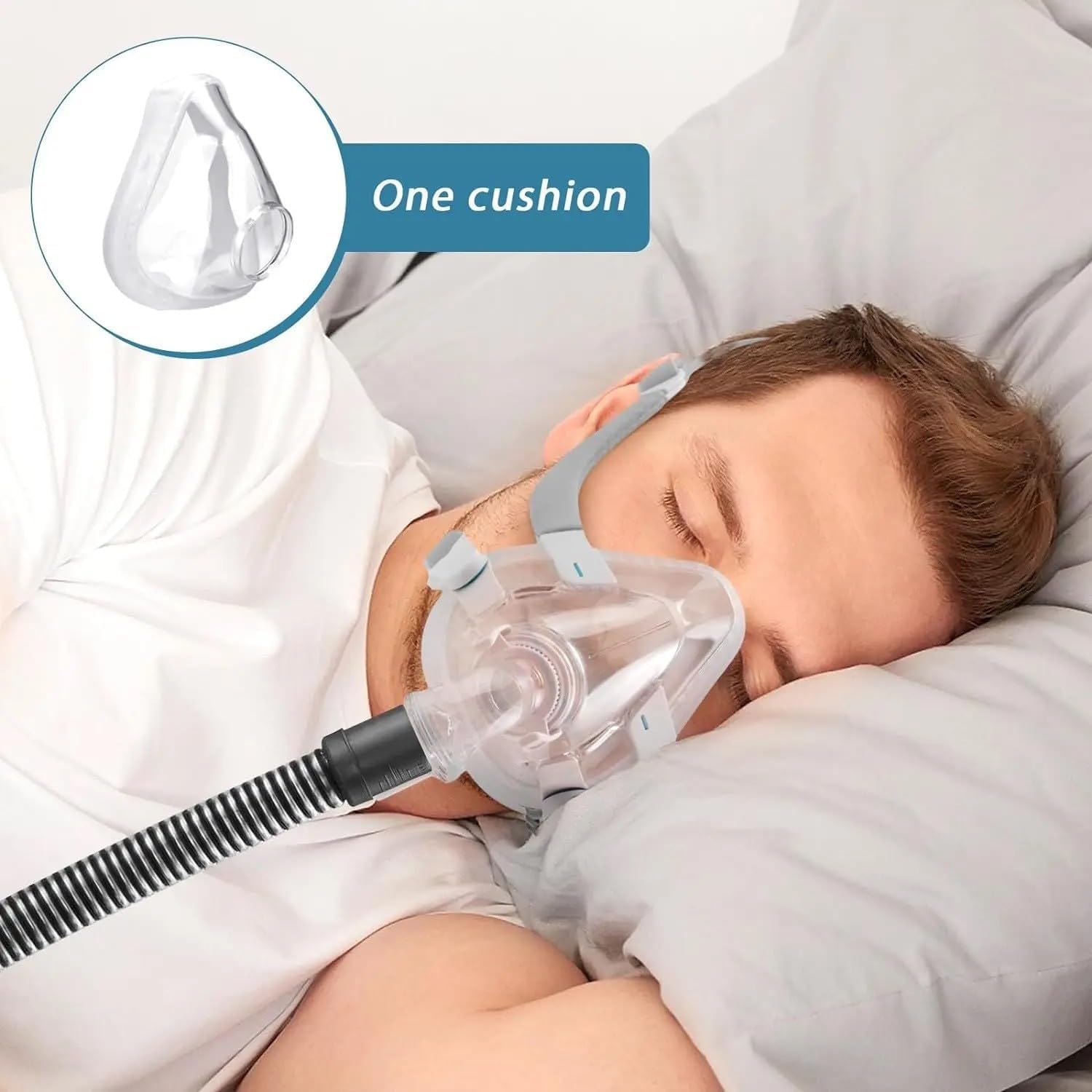 CPAP Vitality easy-replacement pack indicating quick cushion swap