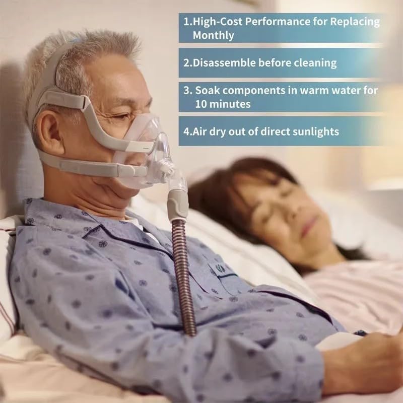CPAP Vitality full-face seal focus with cushion fitting nose and mouth
