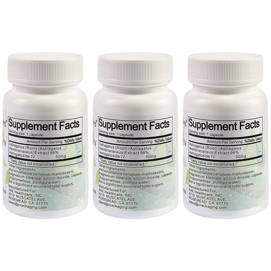 Crackaging Astragaloside IV capsule close-up highlighting enteric coating for better absorption.