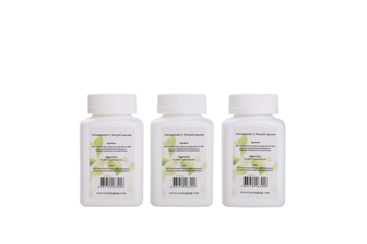 Crackaging Astragaloside IV capsule closeup highlights 99.7% purity and premium formulation.