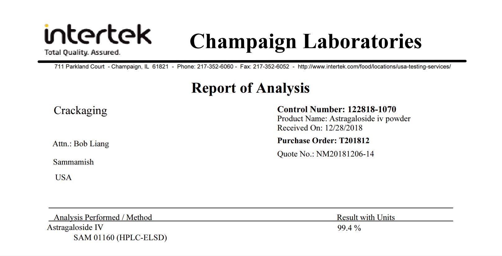 Crackaging Astragaloside IV label on bottle notes enhanced bioavailability features.
