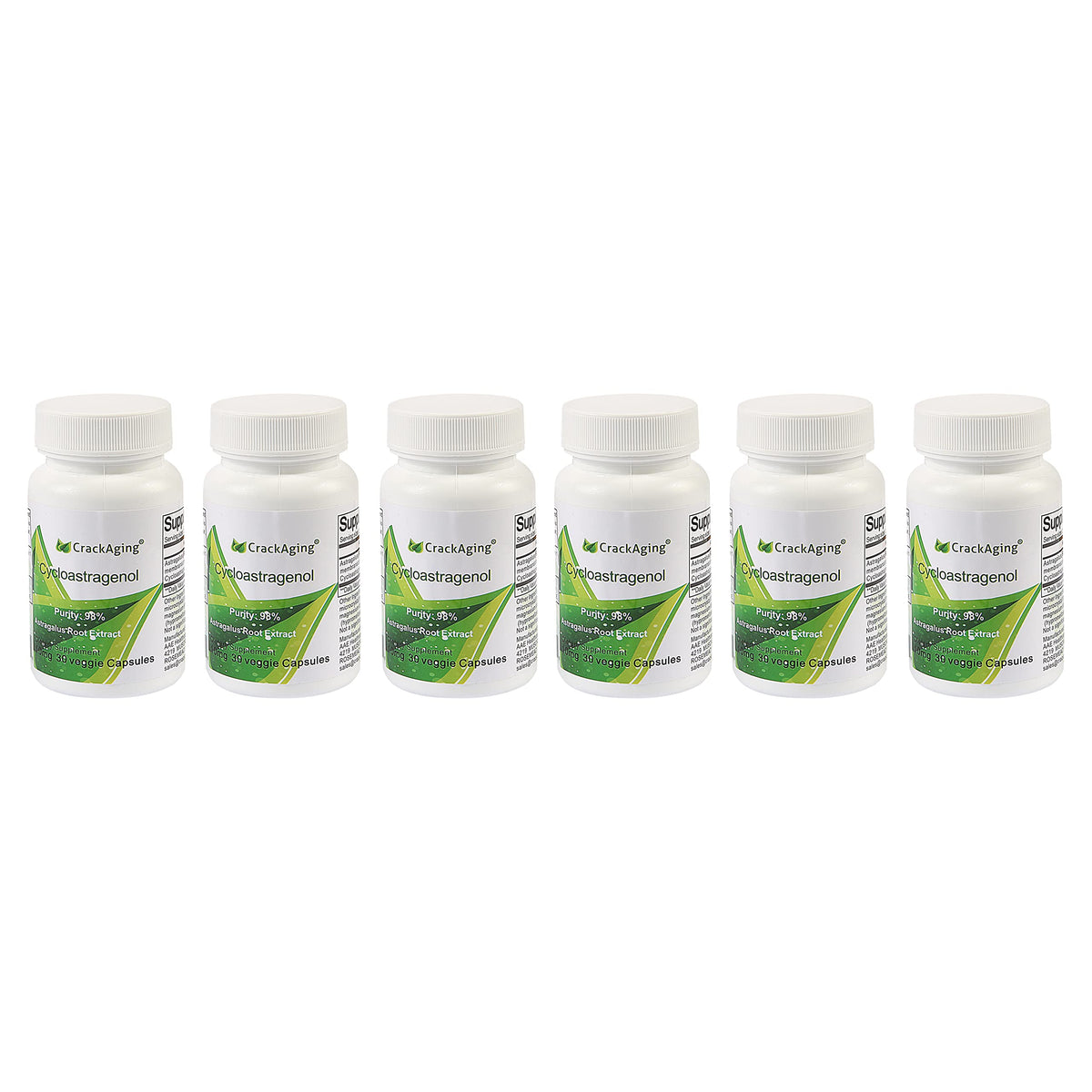Crackaging Cycloastragenol bottle pour demonstrates daily use and potential immune support
