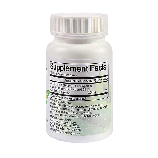Crackaging Cycloastragenol capsules ready for daily use.