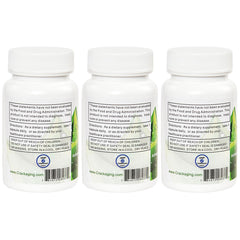 Crackaging Cycloastragenol label shown beside bottles and packaging.
