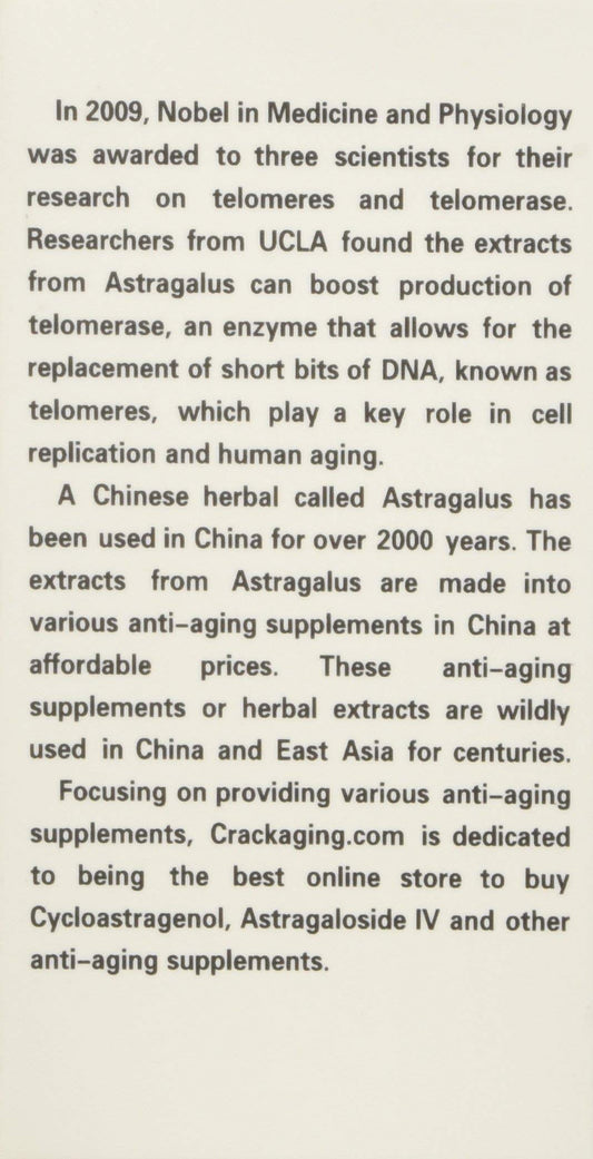 Crackaging Cycloastragenol capsules close-up highlighting purity and form.