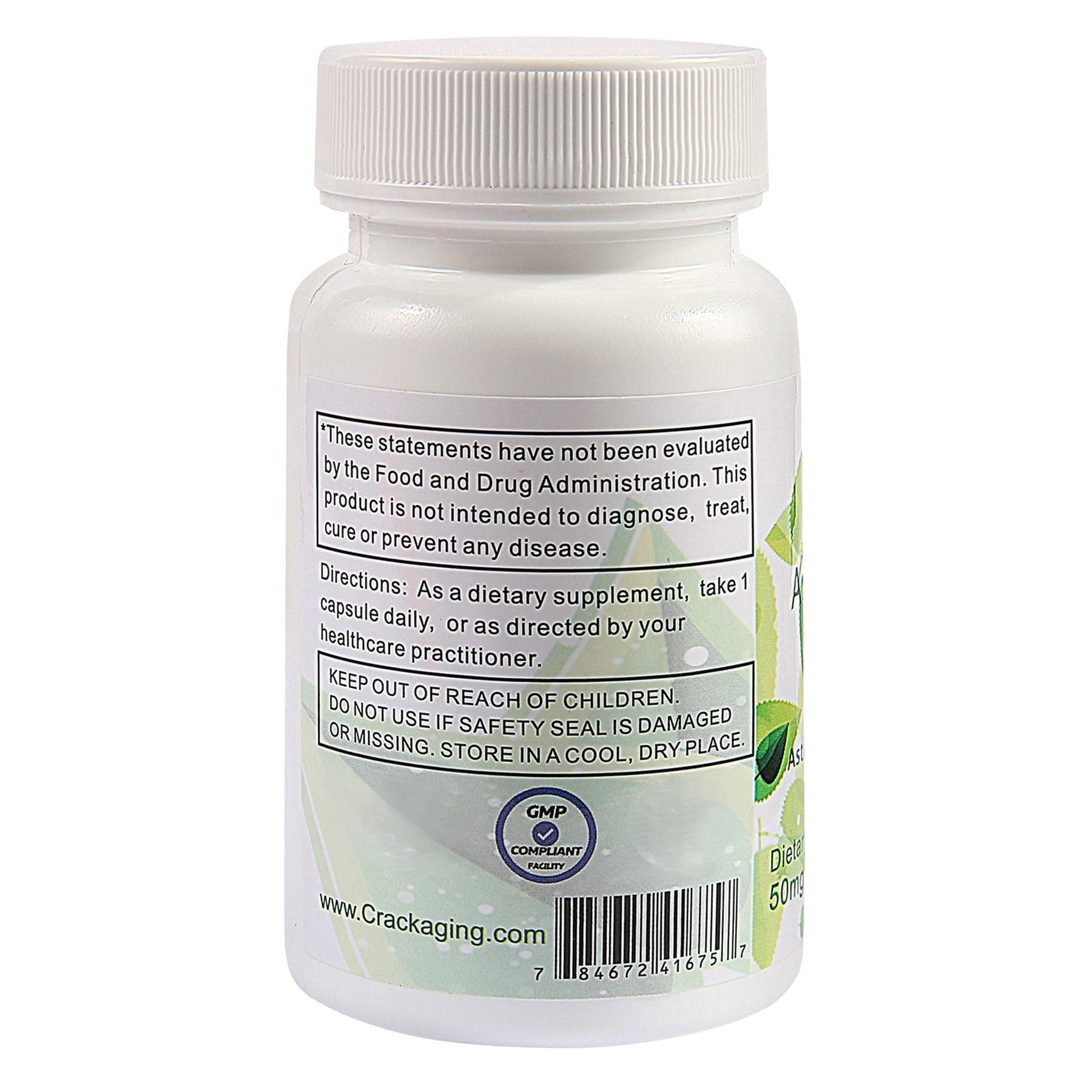 Crackaging Super-Absorption label and packaging view conveys purity with no artificial coating.