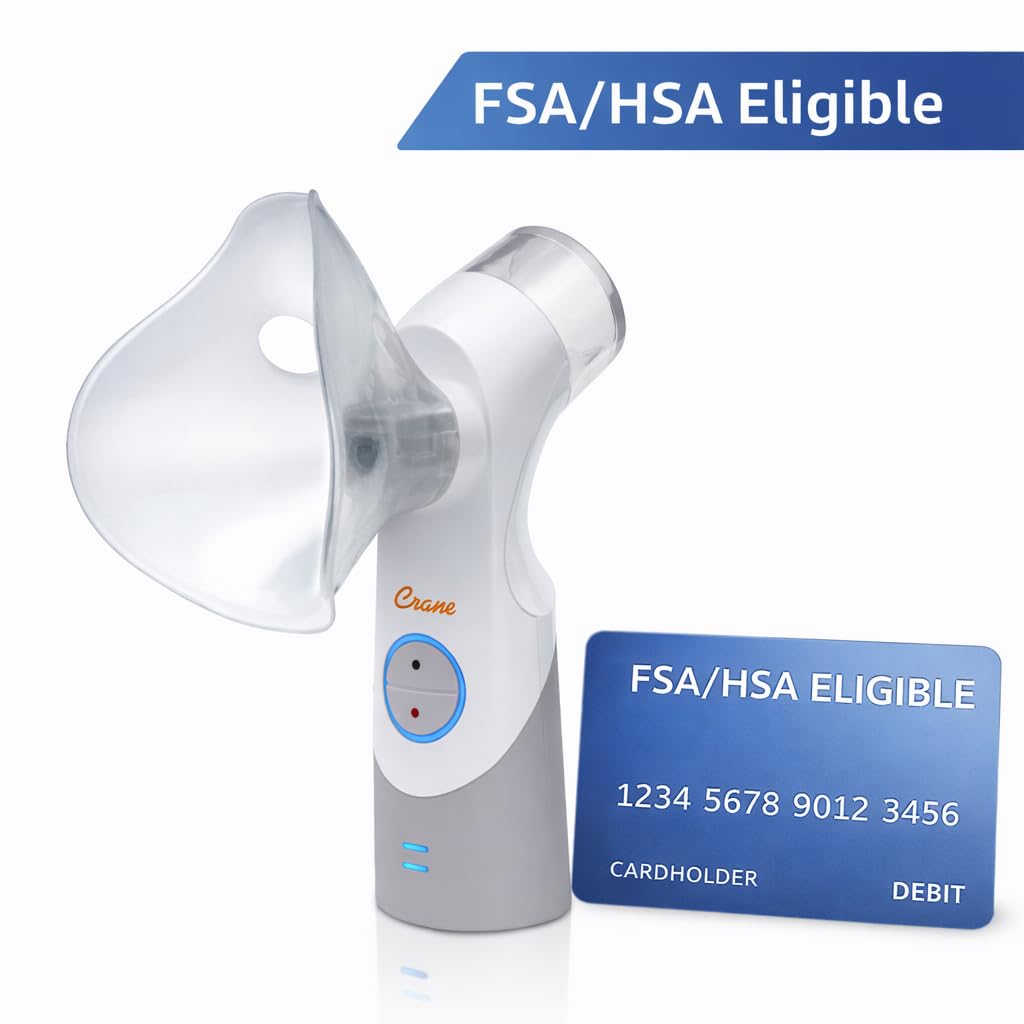 Crane EE-5948 warm mist output ready to soothe nasal passages.