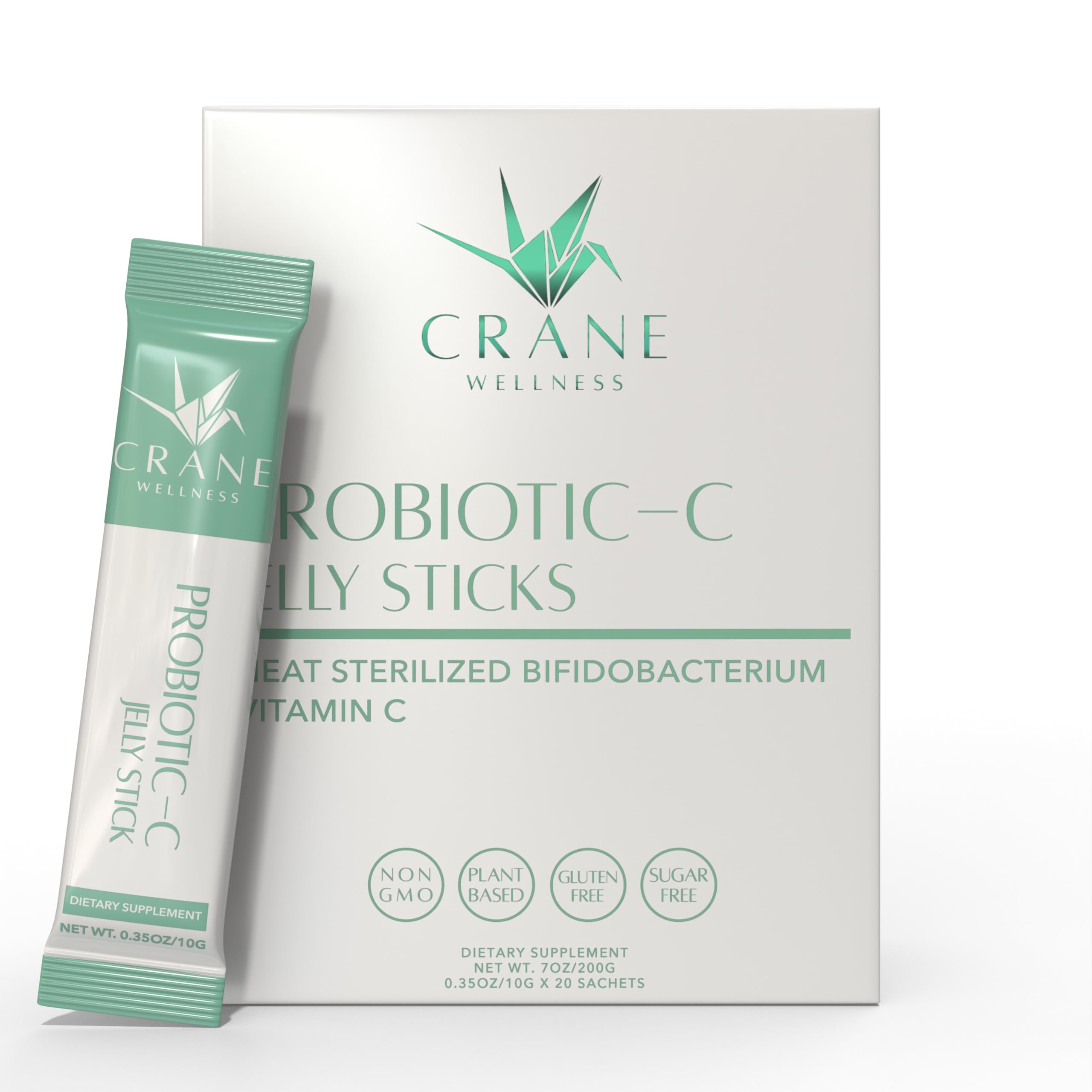 CRANE WELLNESS Probiotic-C Jelly Sticks pack highlights on-the-go convenience and flavor.