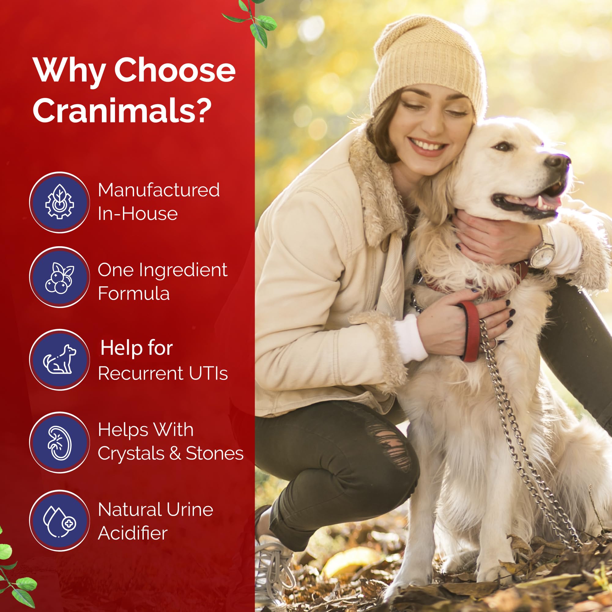 Cranimals Cranberry Powder label closeup emphasizes organic, additive-free formula.