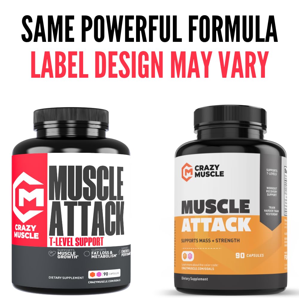 Crazy Muscle capsules in gym scene illustrating support for training days.