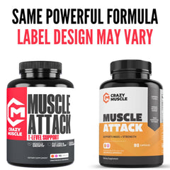 Crazy Muscle capsules in gym scene illustrating support for training days.