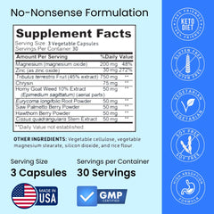Crazy Muscle Booster label closeup displaying dosage and usage for trust.
