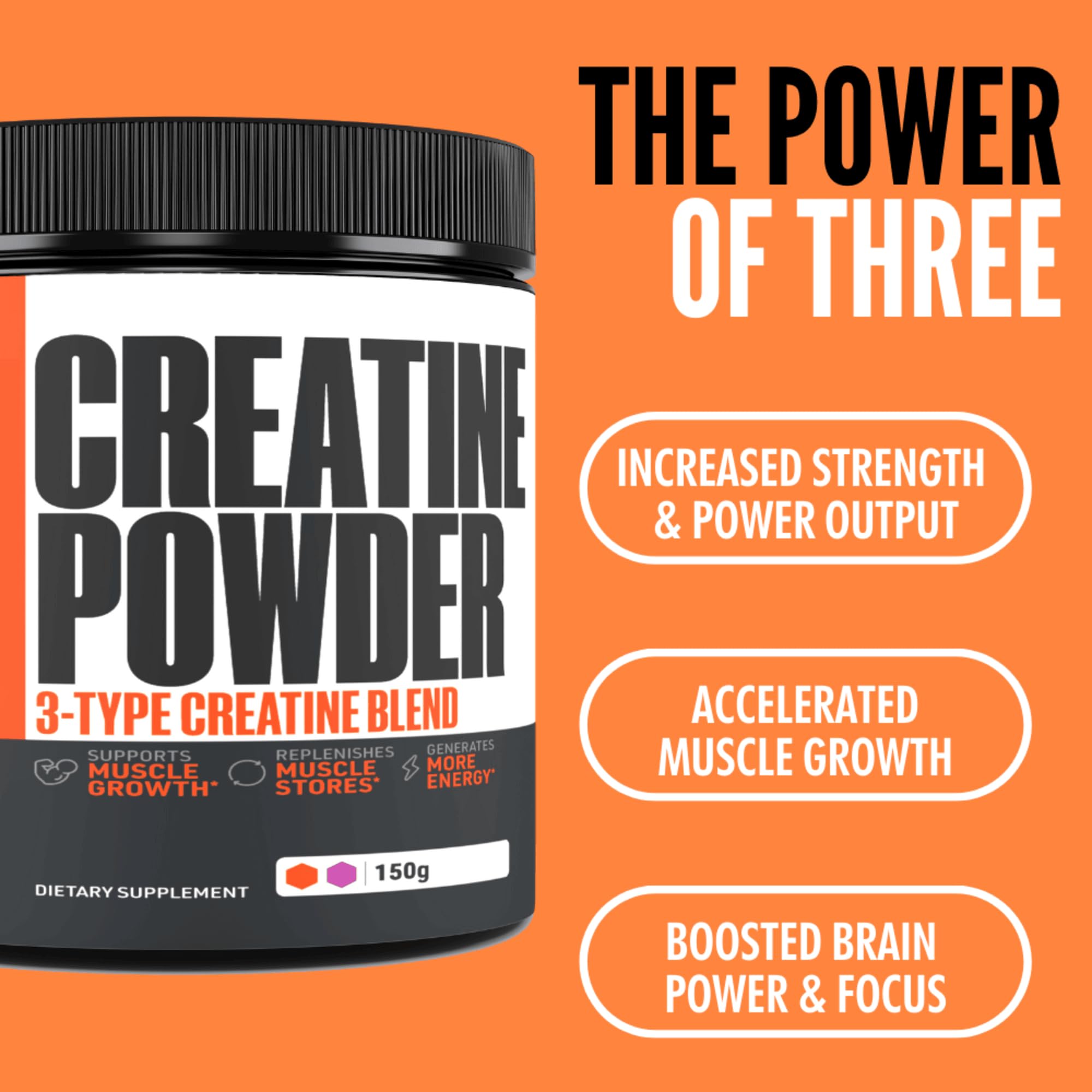 Crazy Muscle creatine powder bottle pour showcases easy post workout mixing.