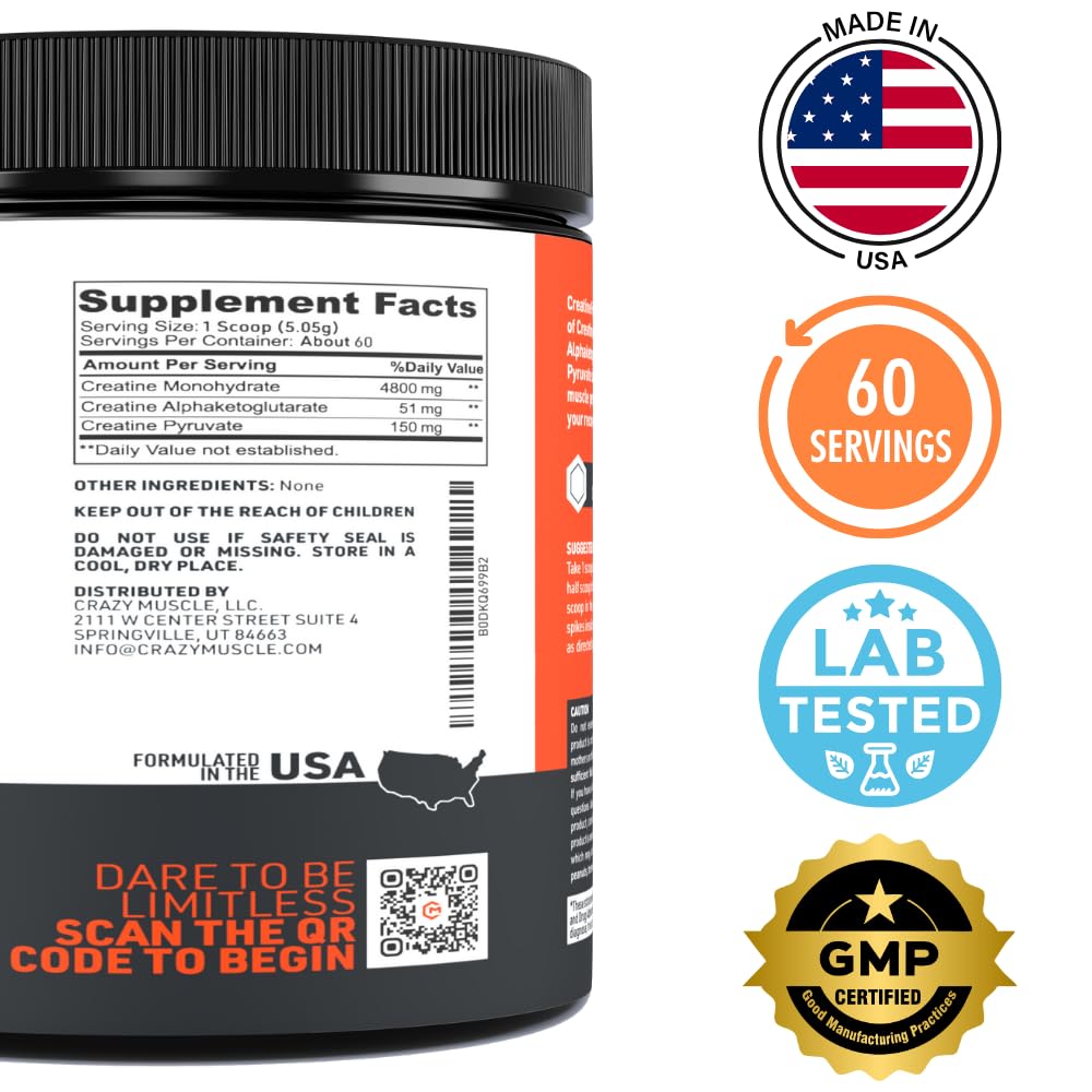 Crazy Muscle vegetarian, gluten-free, soy-free formula supports dietary options