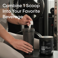 Creapure creatine monohydrate powder scoop for easy dosing
