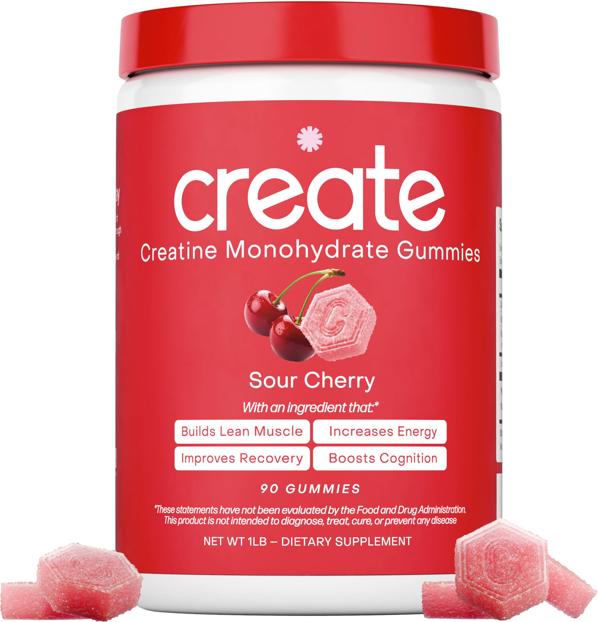 Create Creatine Monohydrate Gummies orange pack for sharper focus and sustained endurance.