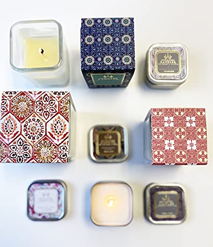 Creative Energy Candles massage candle application showing warming wax for skin.