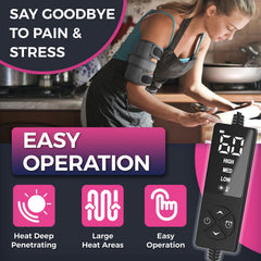CREATRILL heating pad targets biceps and triceps for comfortable heat therapy
