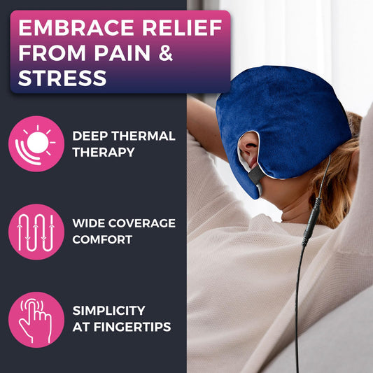 CREATRILL Face Heating Pad forehead and sinuses targeting relief from tension.