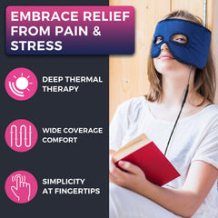 CREATRILL heated eye mask uses moist heat with spray for deeper penetration.