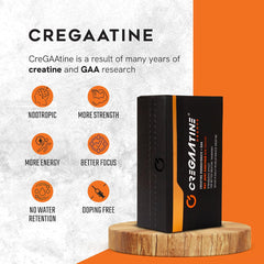 CreGAAtine single-serve orange sachet close-up for convenient use