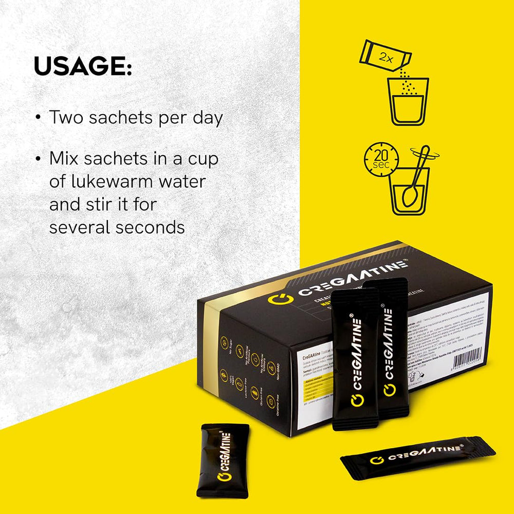 CreGAAtine triple-layer pouch packaging protecting potency
