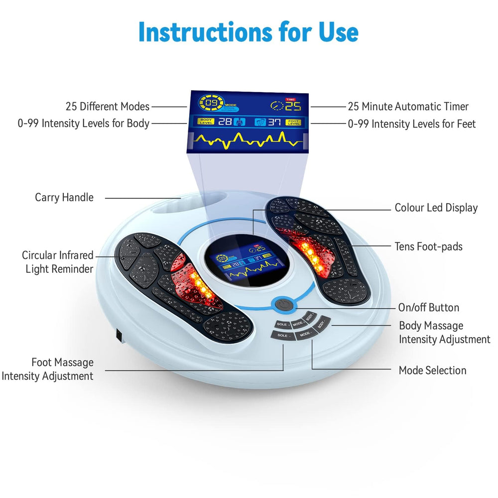 Creliver EMS Foot Massager therapy session depicting potential comfort.